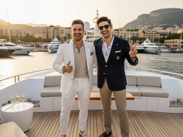Luxurious superyacht Après