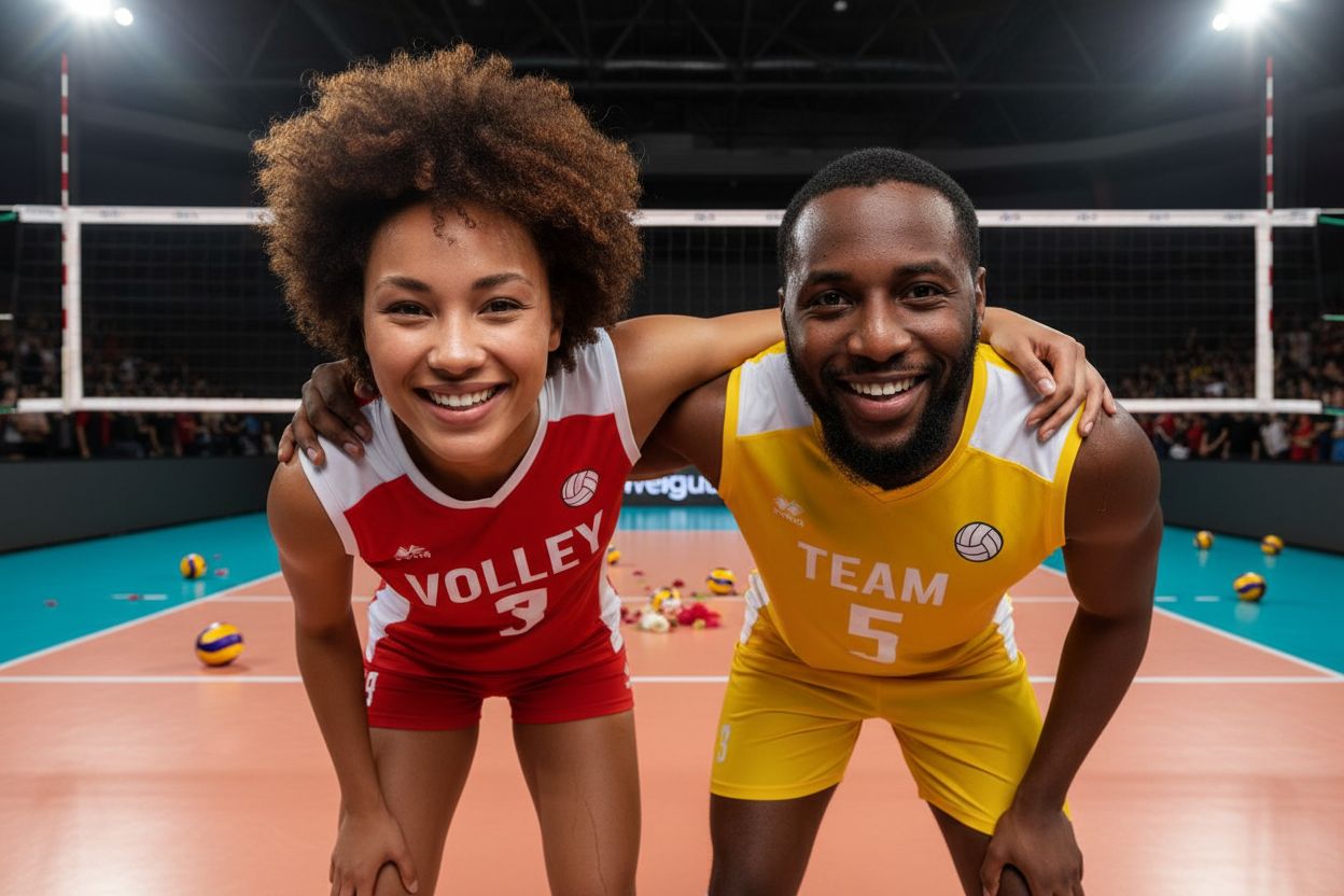 Volleyball players After