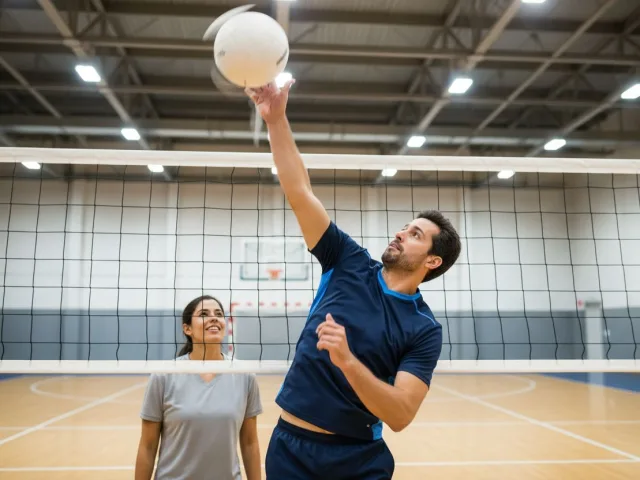 Volleyball Spike Jump After