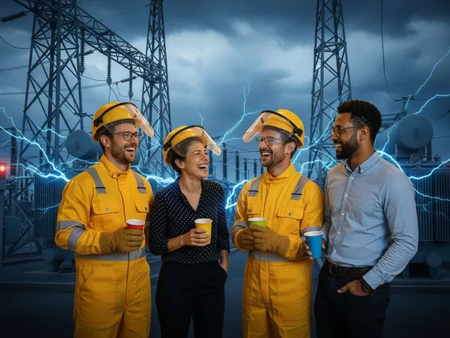 High-Voltage Substation Heroes After