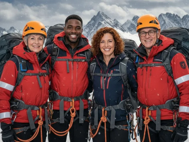 Mountain rescue team Après